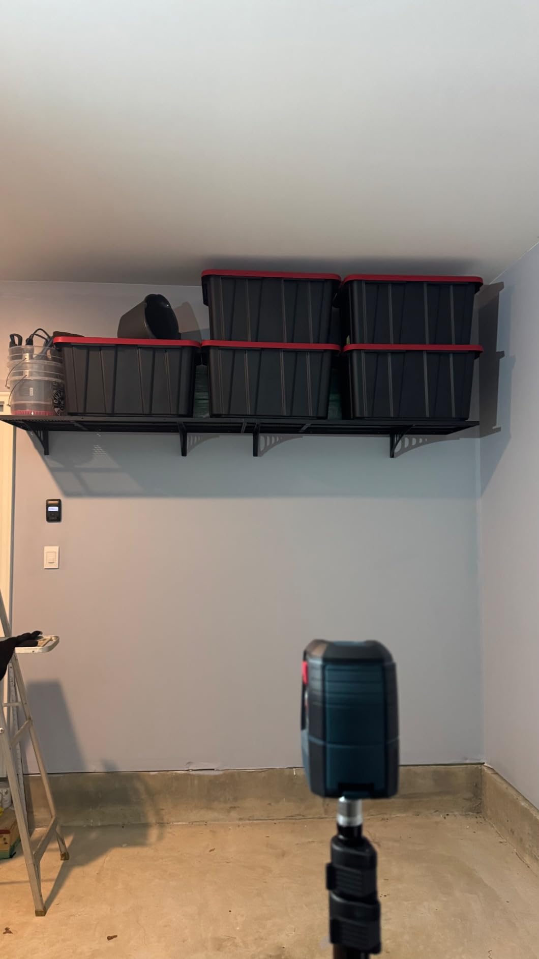 Aecxm 2-Pack 1.64x4ft Adjustable Garage Wall Shelving 560lbs Load Capacity Heavy Duty Wall Mounted Storage Shelf Metal Floating Shelves for Garage(White) customer photo 2