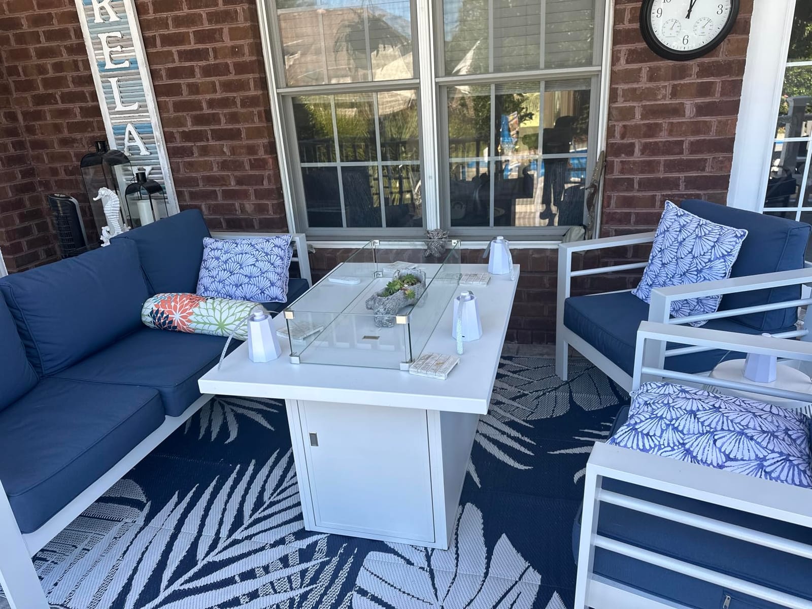 Amopatio Aluminum Patio Furniture Set with 5'' Thick Olefin Cushions, Grey customer photo 2