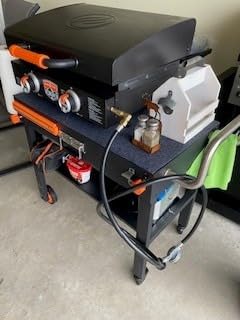 Portable Outdoor Grill Table, Folding Grill Cart with Wheels customer photo 2