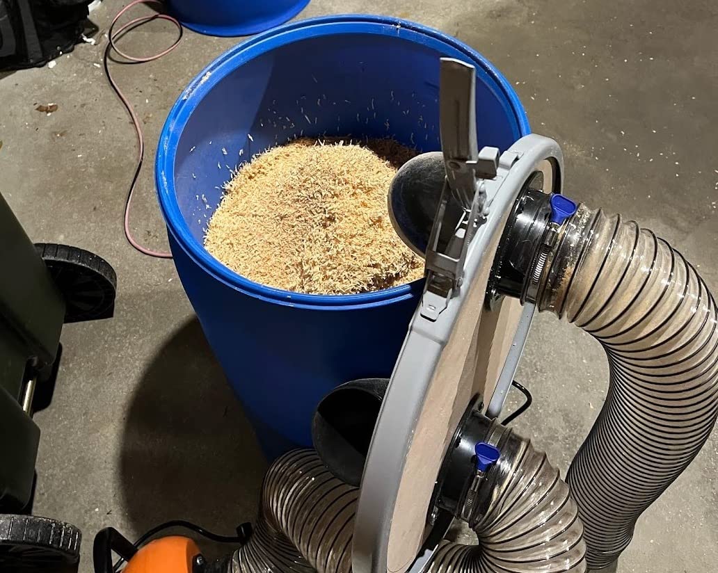 POWERTEC 70293V Cyclone Dust Collector and Separator Kit w/Clear 6 Gallon Dust Bucket, Hoses, Reducers, Couplers and Hose Clamps customer photo 2