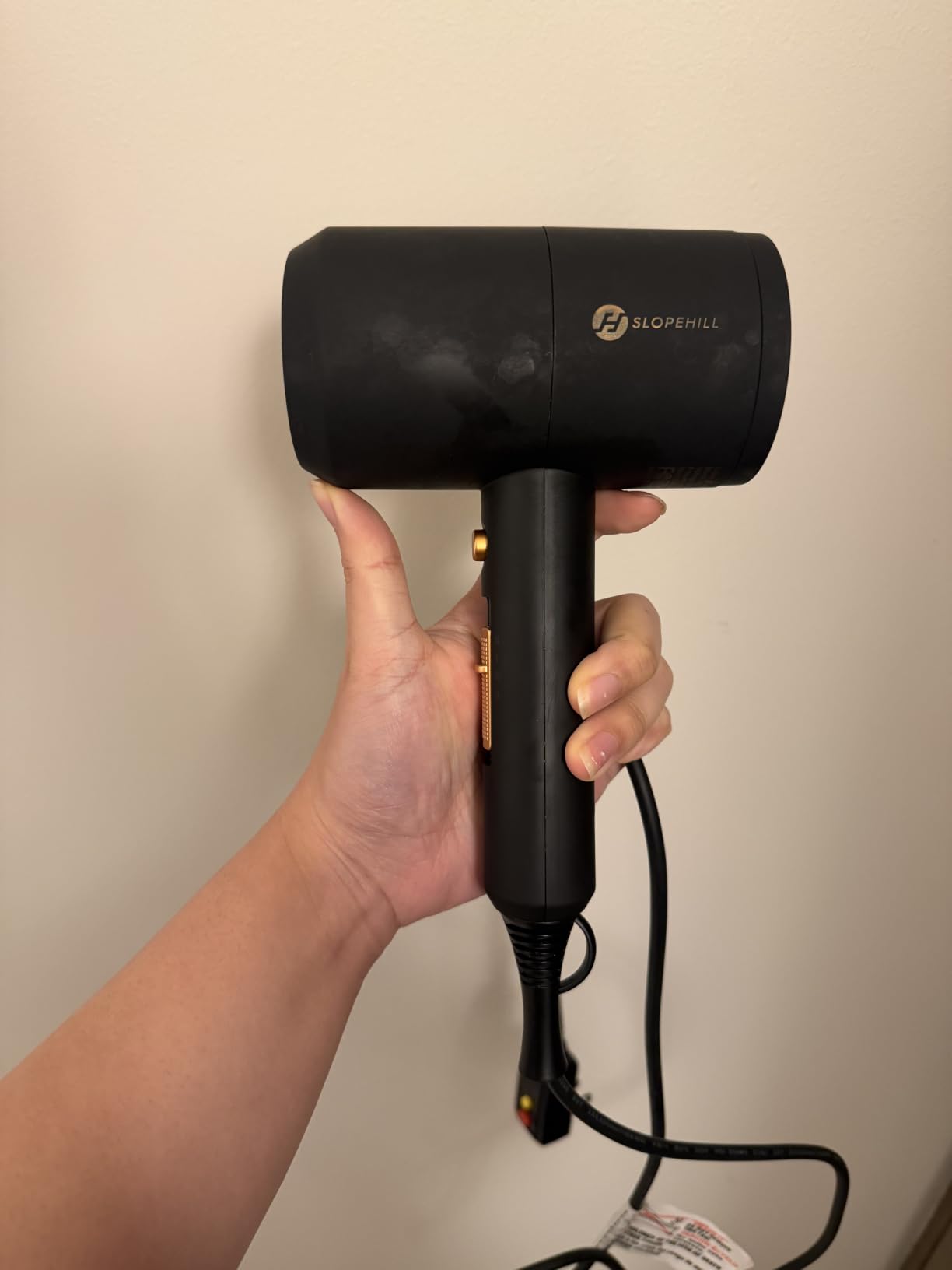 slopehill Professional Ionic Hair Dryer, Powerful 1800W Fast Drying Low Noise Blow Dryer with 2 Concentrator Nozzle 1 Diffuser Attachments for Home Salon Travel (Pink) customer photo 1