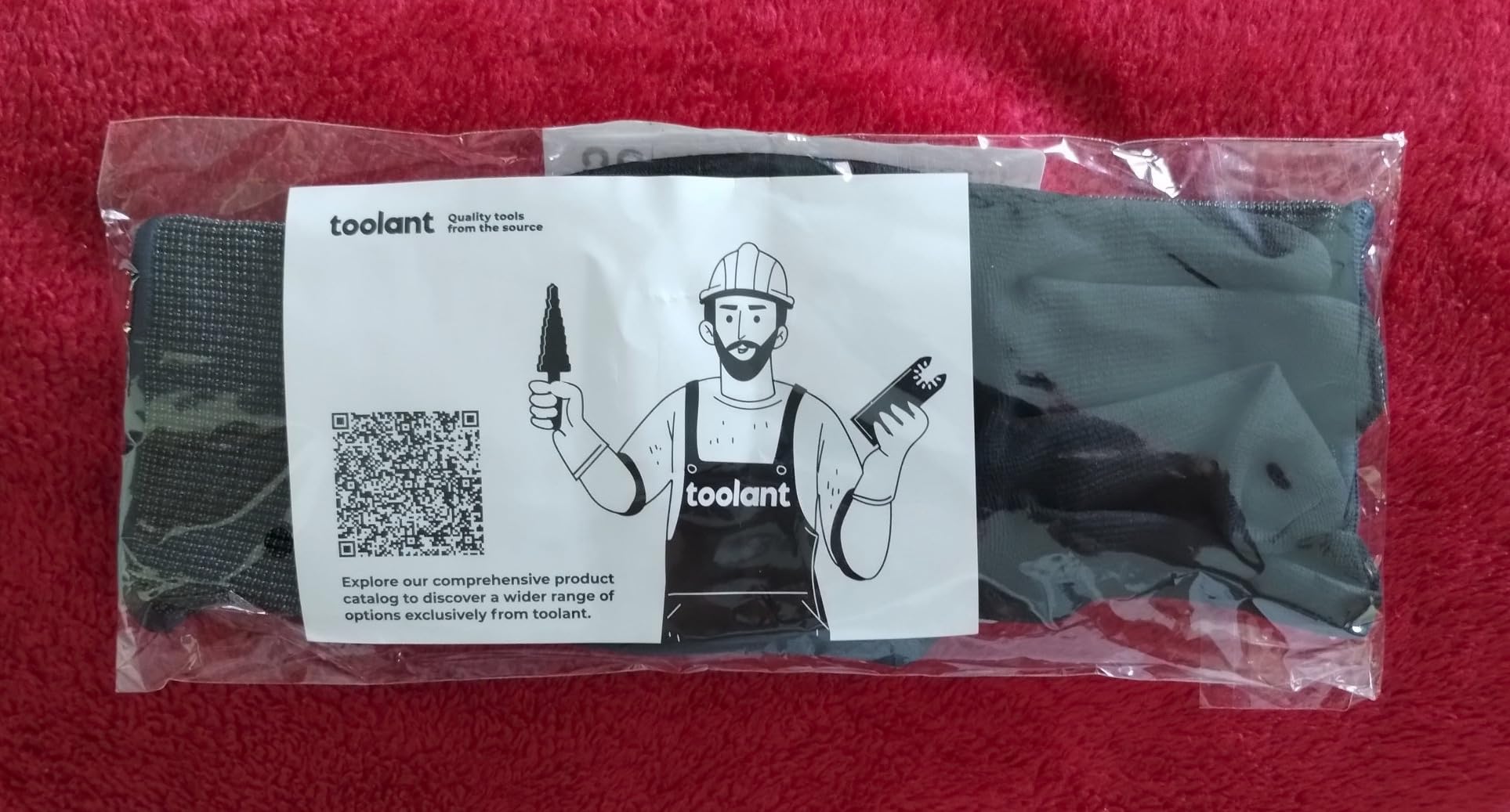 toolant ComfyCut A4 Cut Resistant Work Gloves, 1 Pair, Dark Gray, Large customer photo 1