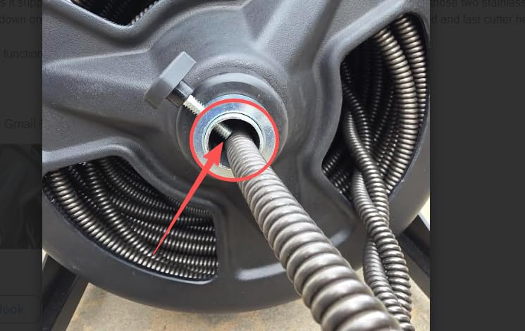 POPULO Auto Feed 50FT Electric Drain Snake with Mobile 8-Inch Wheel and 580W Power,1/2-Inch Drain Snake for 2”-4