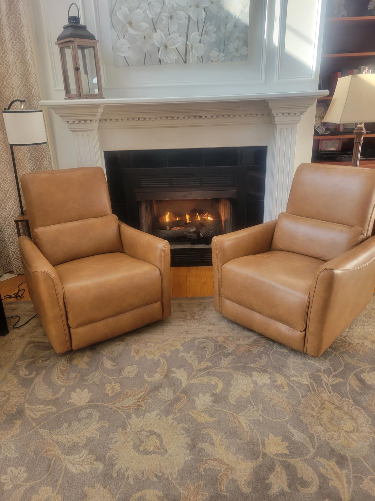 CHITA Power Swivel Glider Recliner Chair, Nursery Glider, Medium, Linen customer photo 2