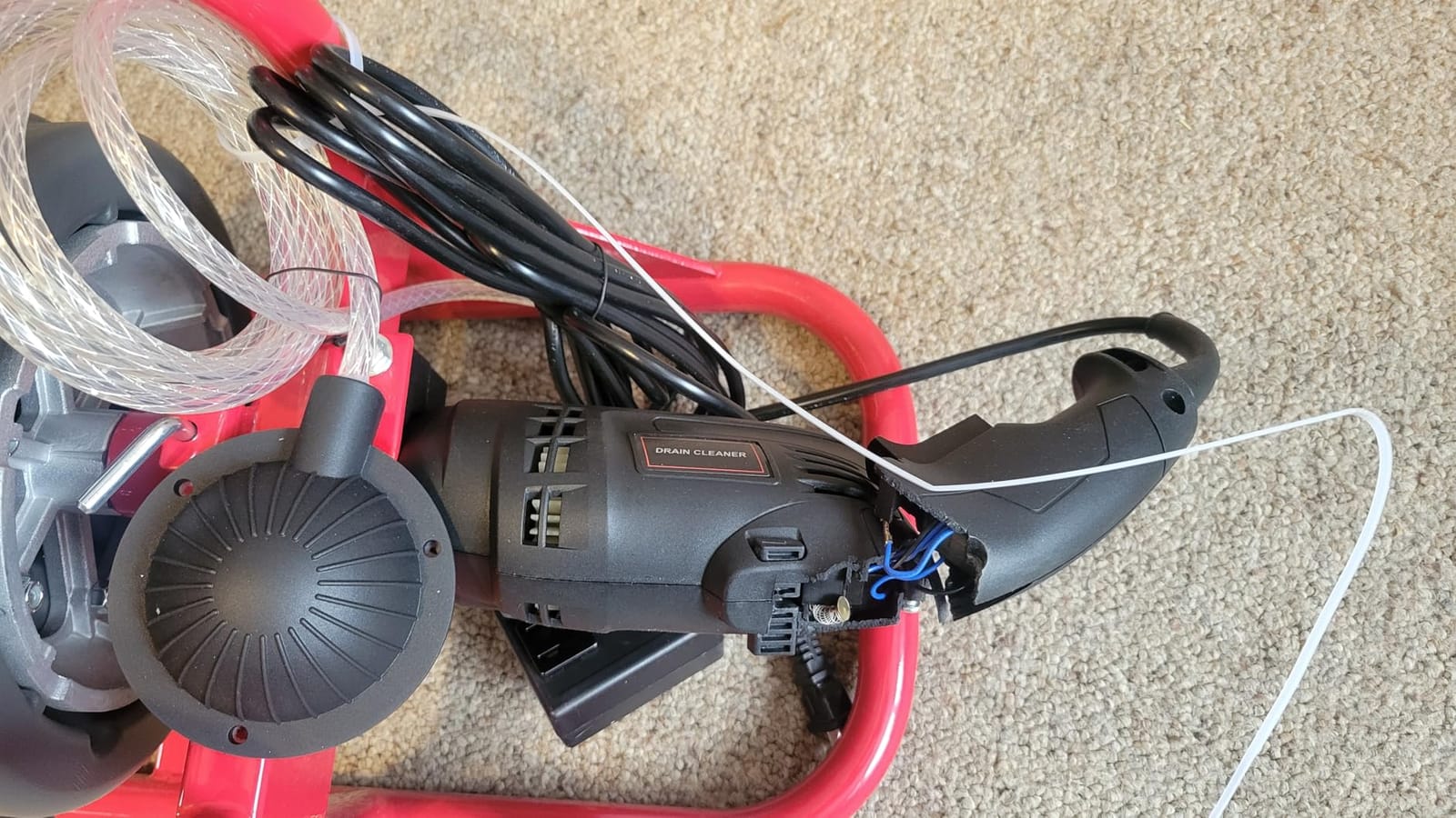 PioneerWorks 50Ft x 5/16 Inch Drain Cleaner Machine, Drain Auger Professional for 3/4 to 3 Inch Pipes, Foot Switch with 6 Cutters, Gloves, Drain Auger Cleaner Sewer Snake customer photo 2