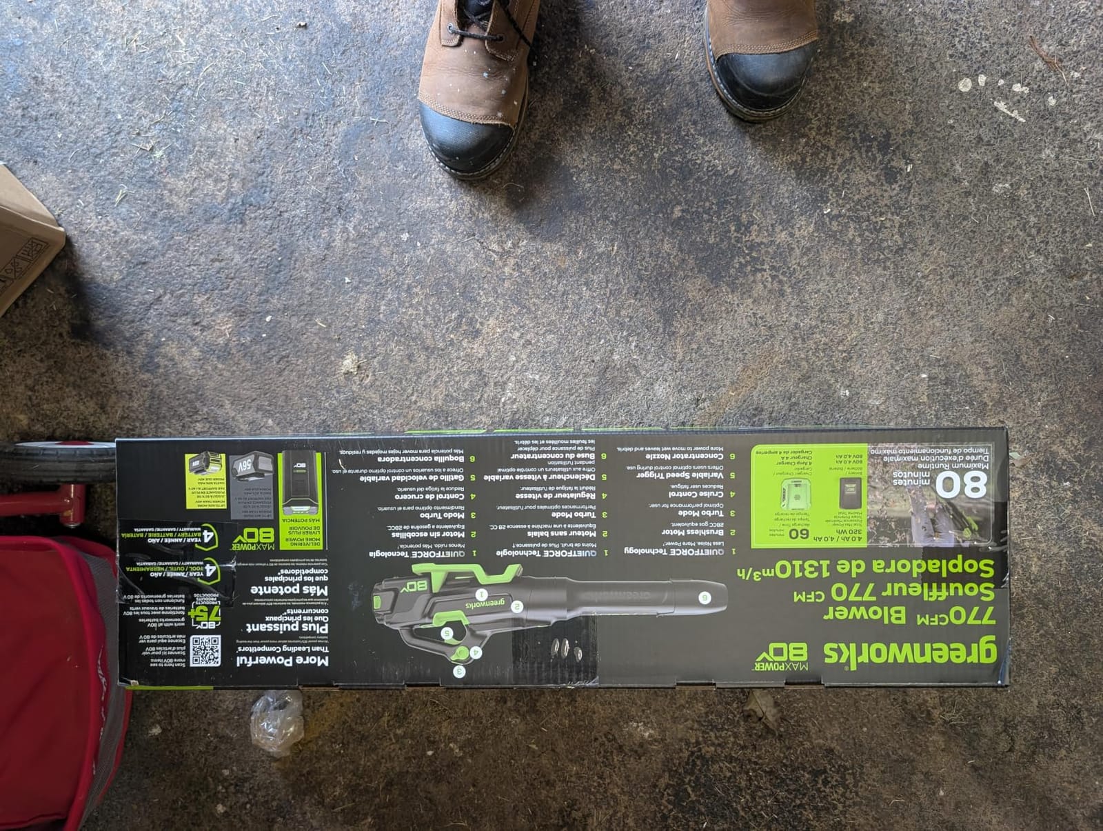 Greenworks 80V Backpack Leaf Blower, 750 CFM, 4.0 Ah Battery and Charger customer photo 1