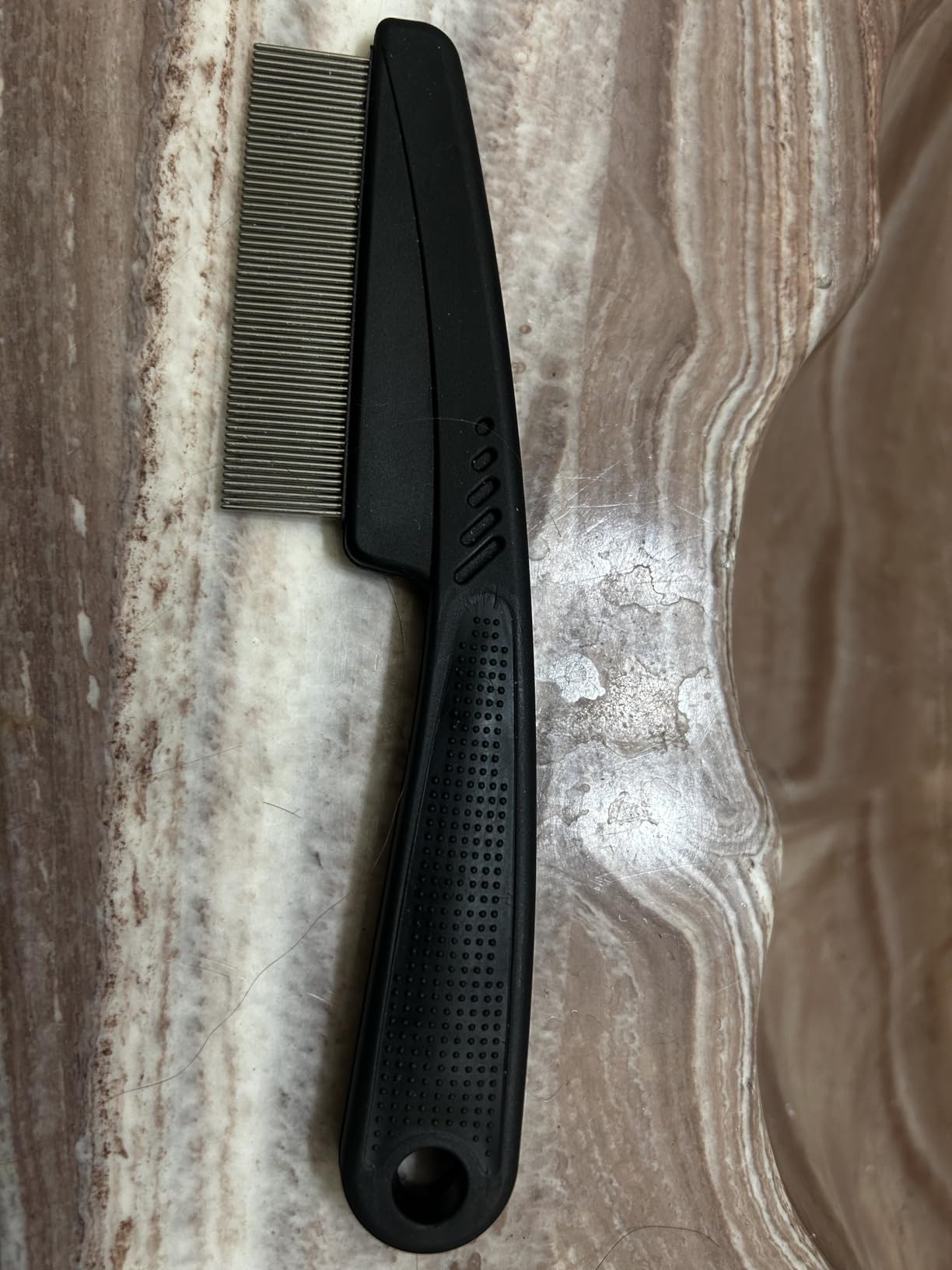 Yumflan 1.0mm Fine Tooth Stainless Steel Dandruff Comb customer photo 2