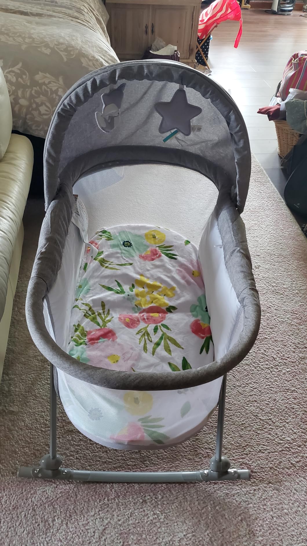 Kinderkraft LOVI Travel Bassinet for Baby, Beige customer photo 1