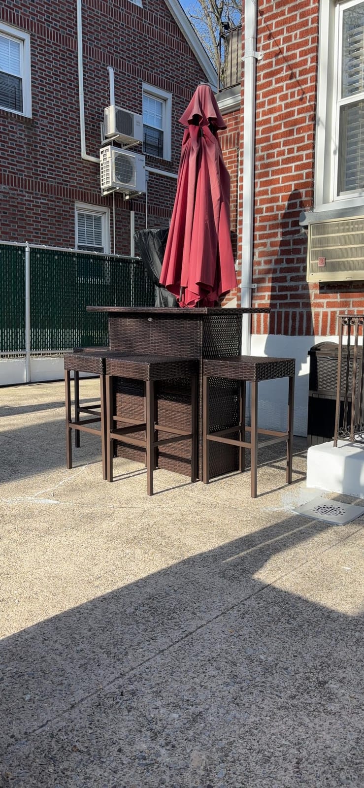 Outsunny 5 Piece Wicker Outdoor Bar Set with Glass Table Top Dark Gray customer photo 2