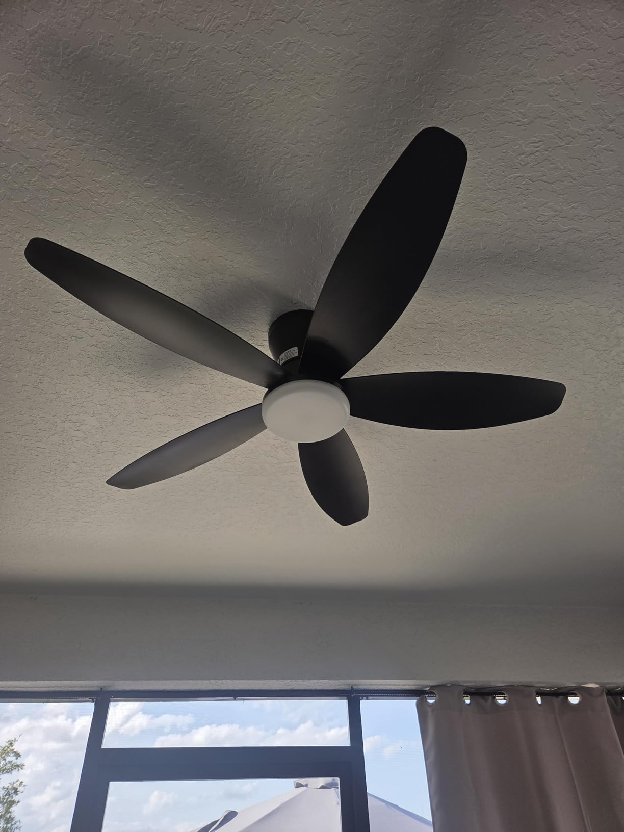 Surtime Ceiling Fans with Lights-36 Low Profile Ceiling Fan with Light and Remote Control,Flush Mount,DC Reversible,LED Dimmable Blakc Ceiling Fans for Bedroom,Indoor/Outdoor Patio Use customer photo 1