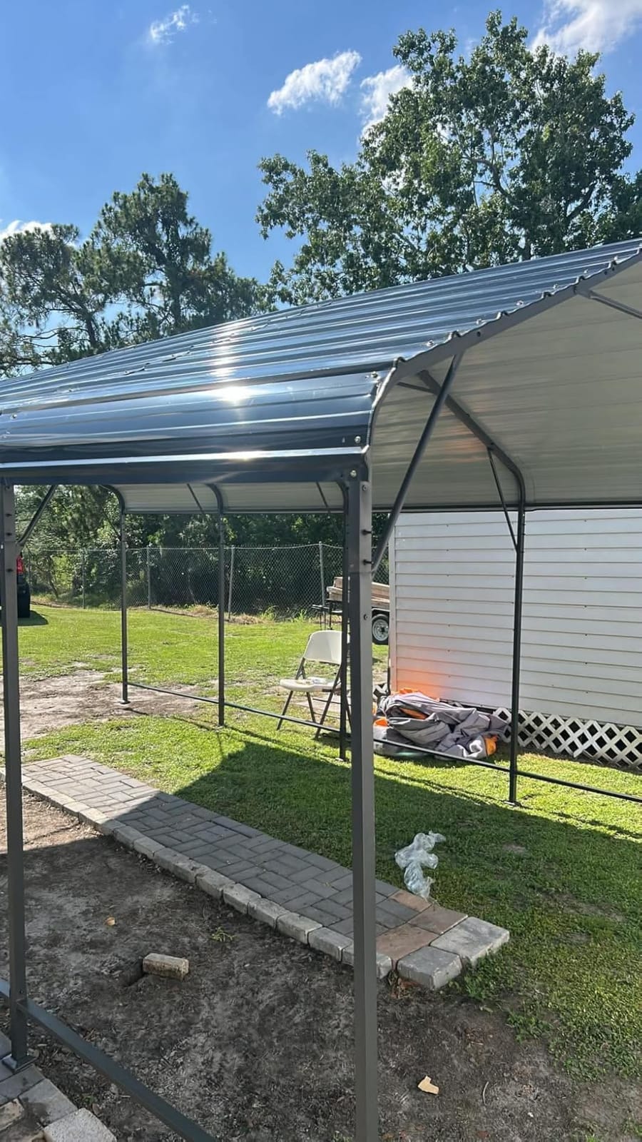 AirWire 12x20 FT Metal Carport Canopy with Reinforced Base customer photo 2