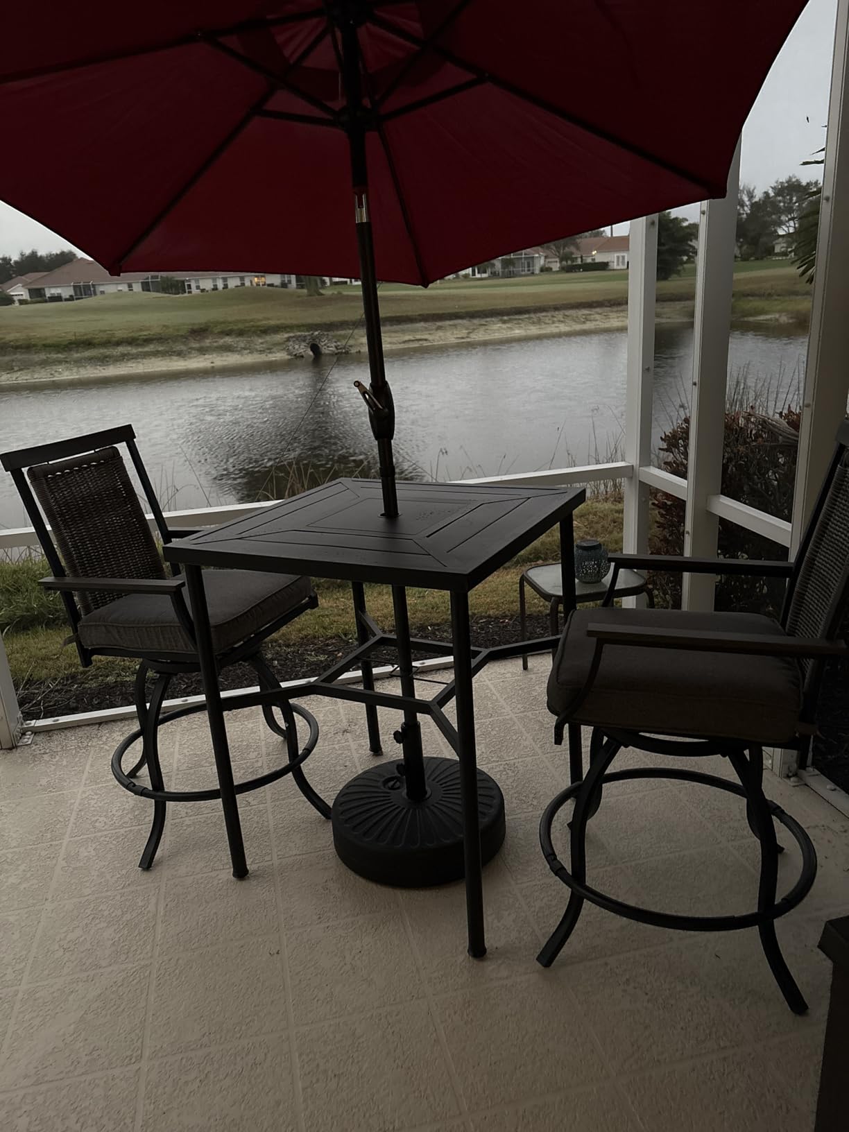 PHI VILLA Outdoor Bar Dining Set 7 Piece,Patio Bar Furniture customer photo 2