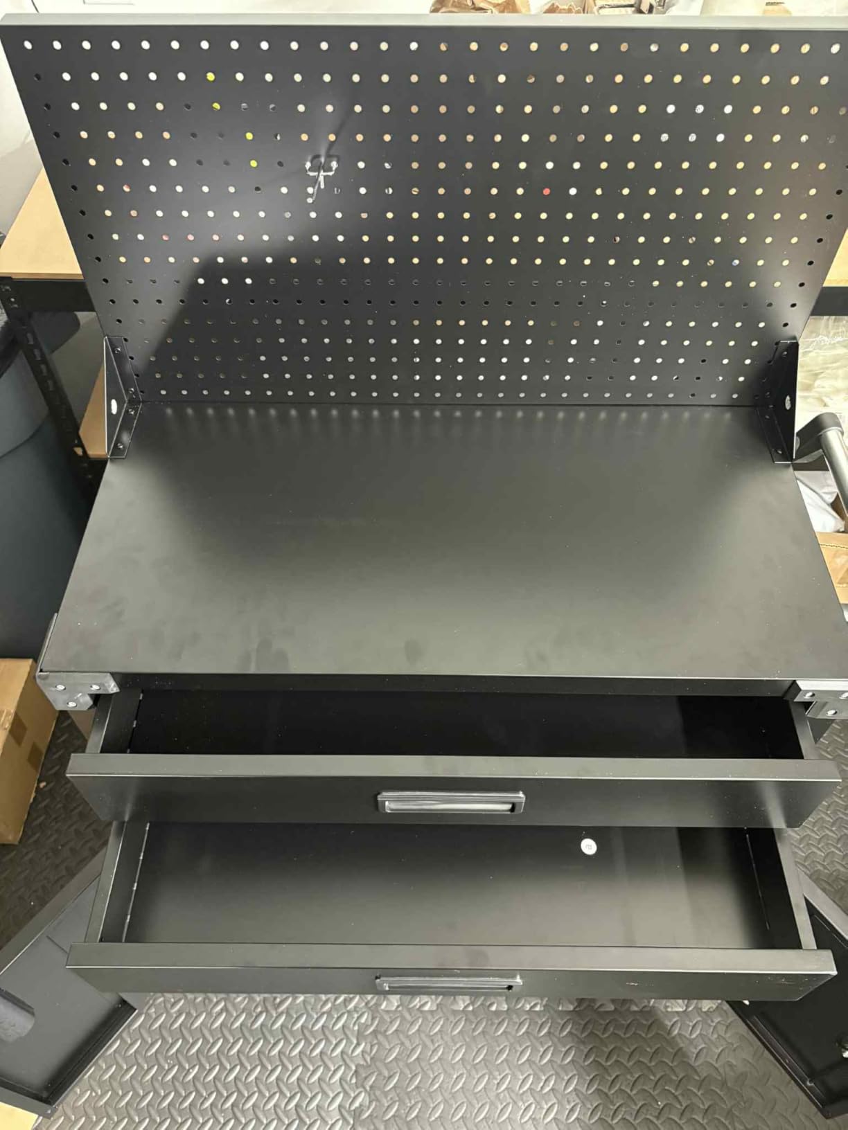 Work Benches for Garage with Drawers(Black,31.8''x16.5''x52'') customer photo 2