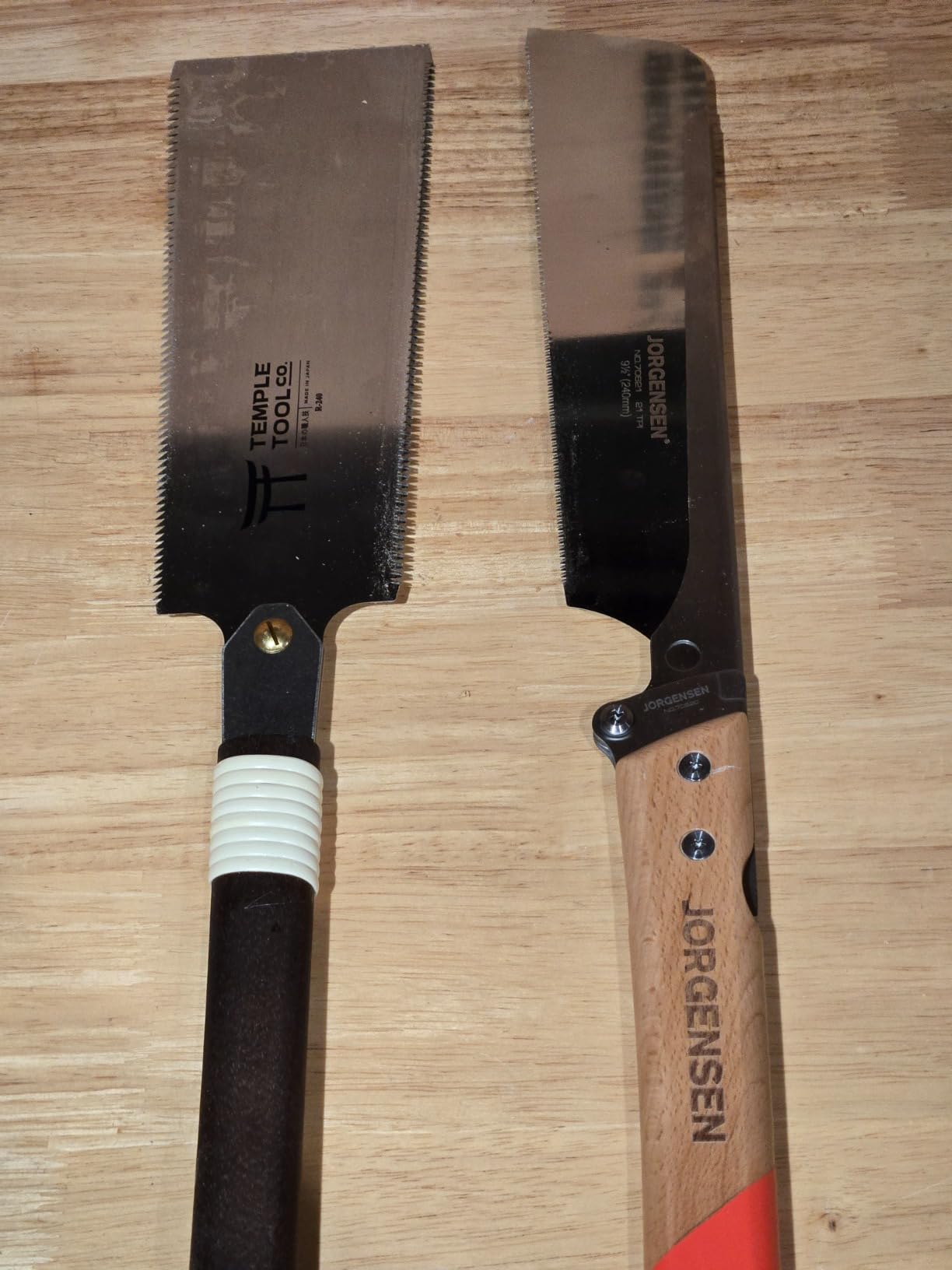 Japanese Pull Saw - 9.5 Ryoba Hand Saw with Rip-cut and Crosscut - Wood Saw for Dovetails, Tenons, Joinery, Cutting Boards to Length & Width- Temple Tool Co. customer photo 2