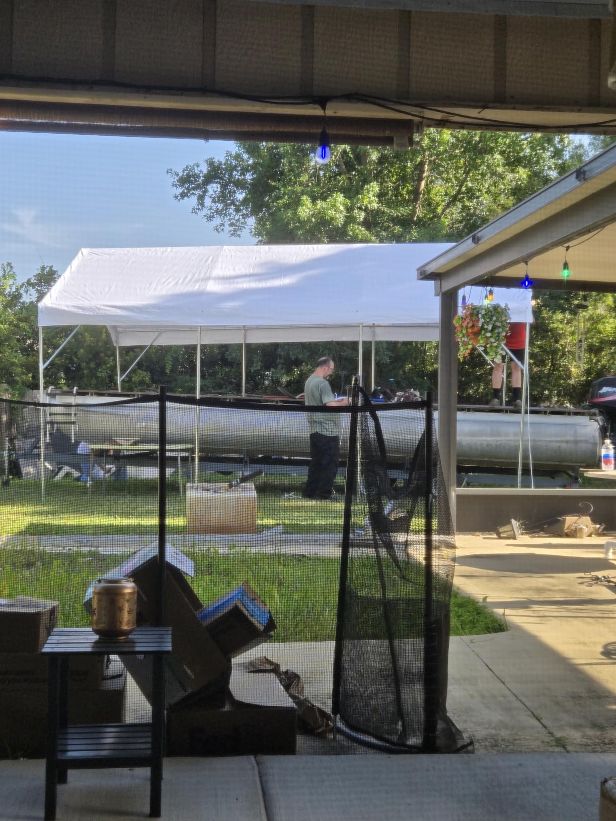 ADVANCE OUTDOOR 12x20 ft Heavy Duty Carport Potable Car Canopy Garage Party Tent Boat Shelter, Adjustable Height from 9.8 ft to 11.3 ft, Gray customer photo 2