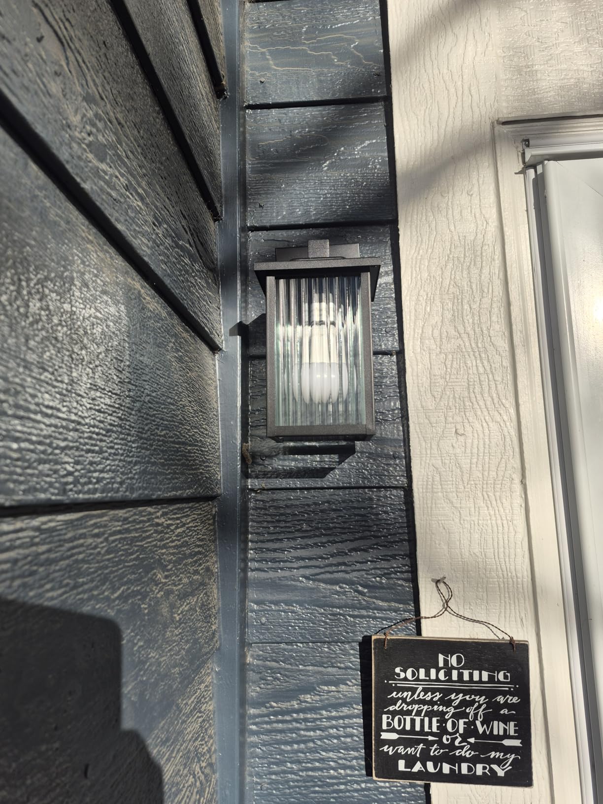 Black Dusk to Dawn Wall Mount Porch Lights, Classic Outdoor Lights customer photo 1