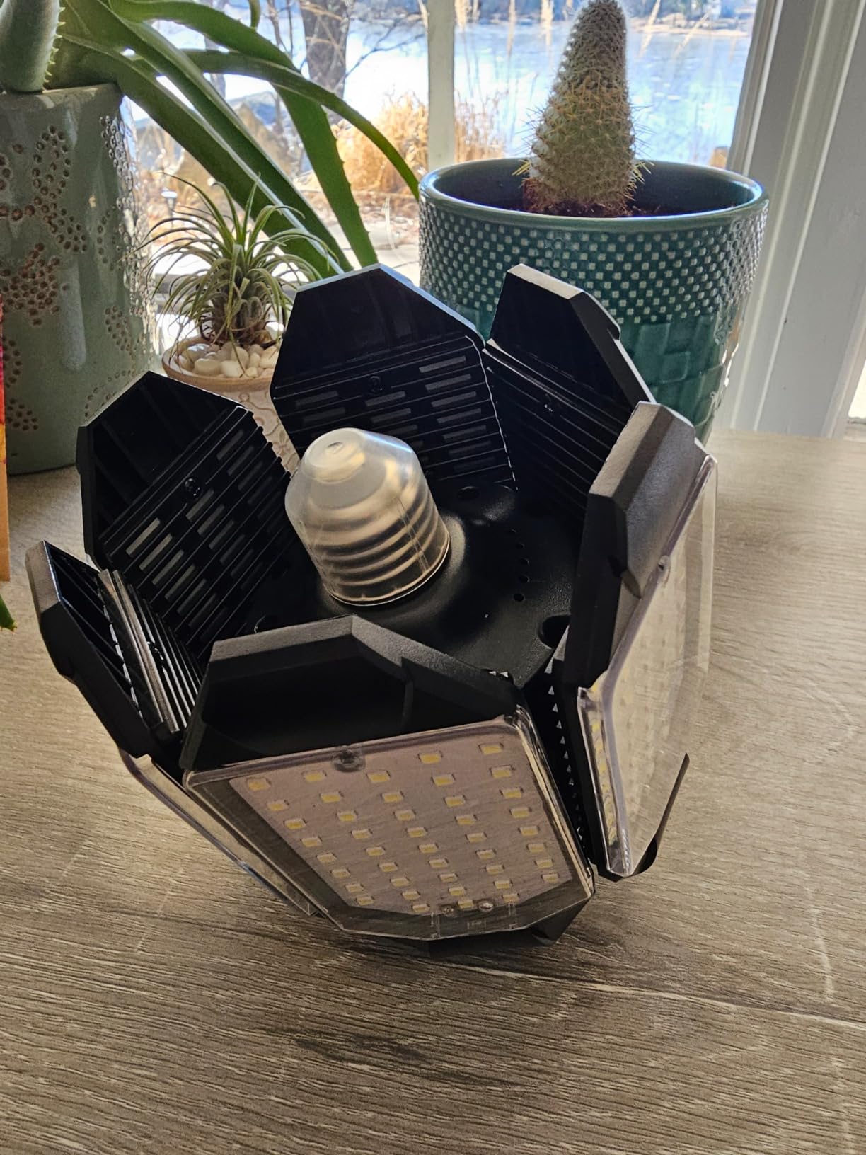 150W Motion Sensor Garage Light, 15000LM Motion Activated Garage Light, 3 Modes PIR Sensor Garage Ceiling Lights, 6 Deformable Panels LED Shop Lights for Attic Porch Stairway, E26/E27 customer photo 2