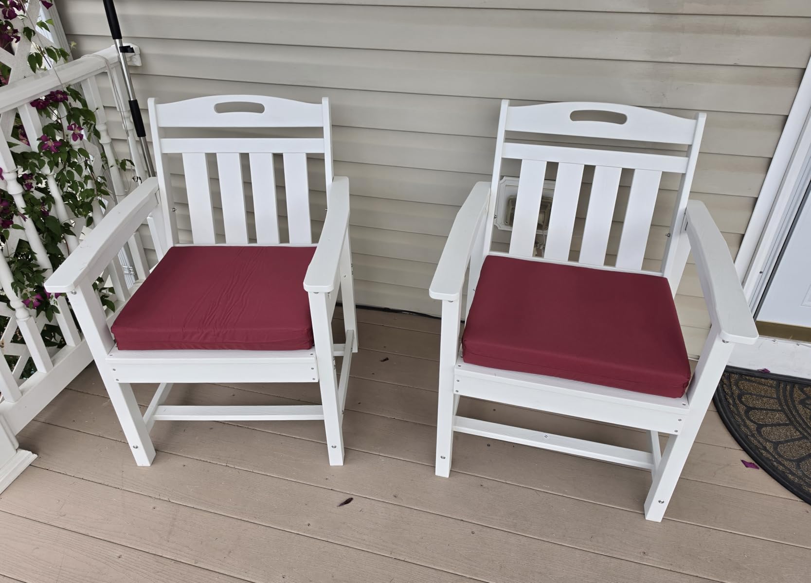 HDPE Outdoor Dining Set, Patio Table and 6 Chairs, 2
