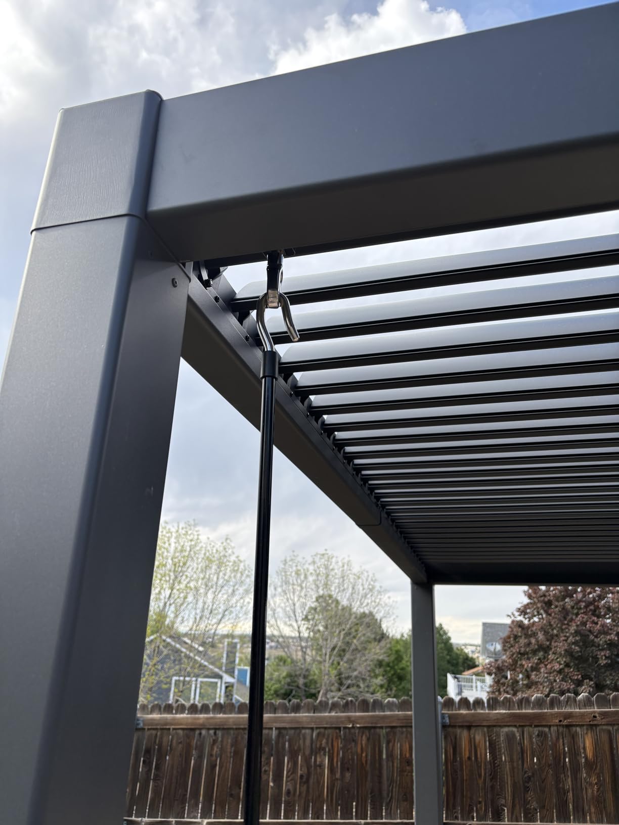 PURPLE LEAF Louvered Pergola 13' x 15' Outdoor Pergola w/Drainage System customer photo 2