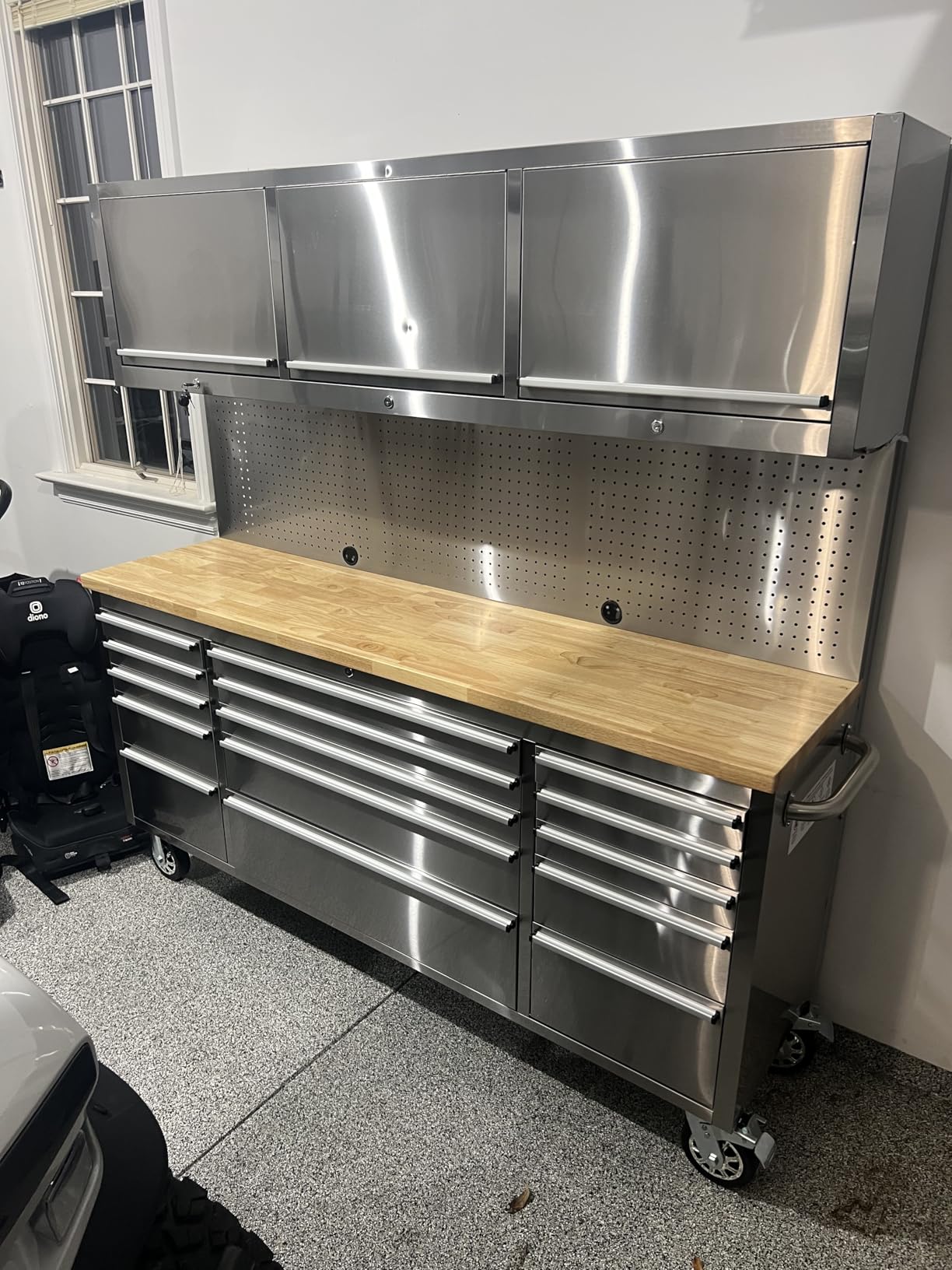 GAOMON 61 Inch Tool Chest, Tool Cabinet with 9 Drawers, Mobile Storage Cabinet with Locking System, Stainless Steel Material and Sturdy Structure, High Capacity for Home Workshop Kitchen and Garage. customer photo 2