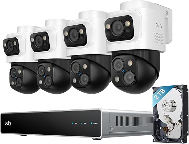 eufy Security Camera System S4 Max,4K Triple-Lens,Bullet-PTZ 2in1,4-Cam,2TB customer photo 1