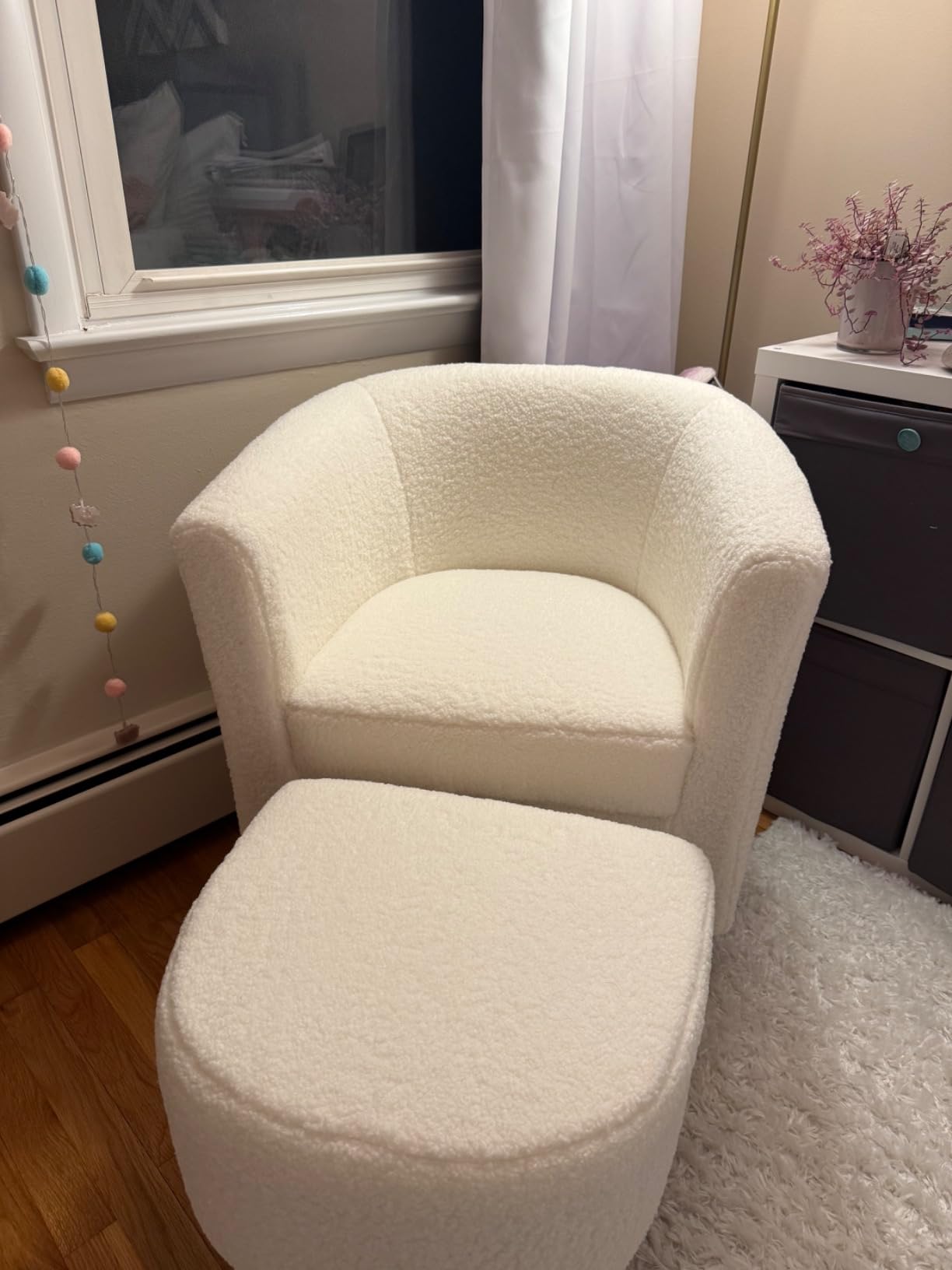 DAZONE Accent Chairs Set of 2 Mid Century Modern Chair with Ottoman Green customer photo 2