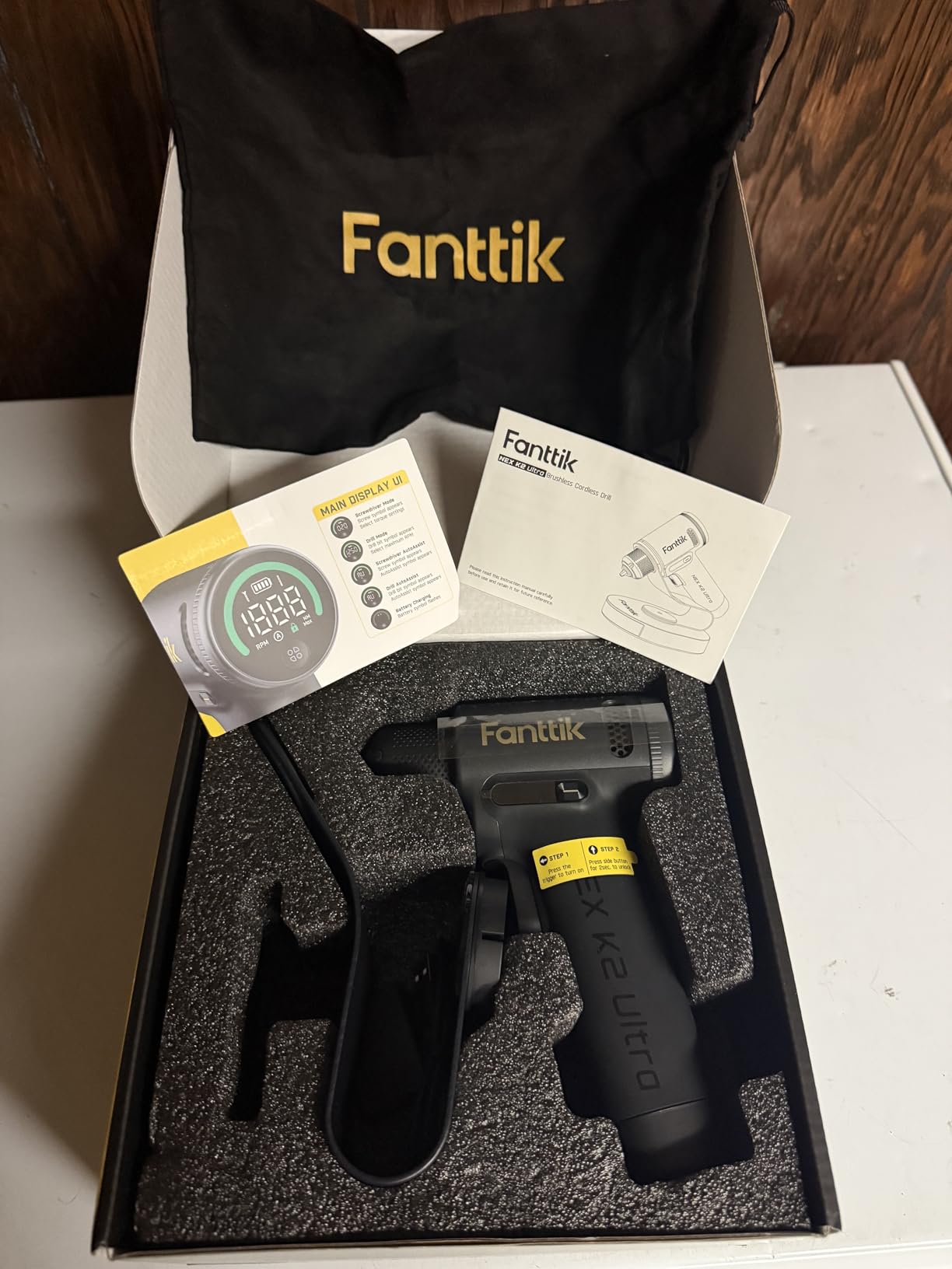 Fanttik K2 Ultra Cordless Drill, Brushless Drill Driver Kit customer photo 1