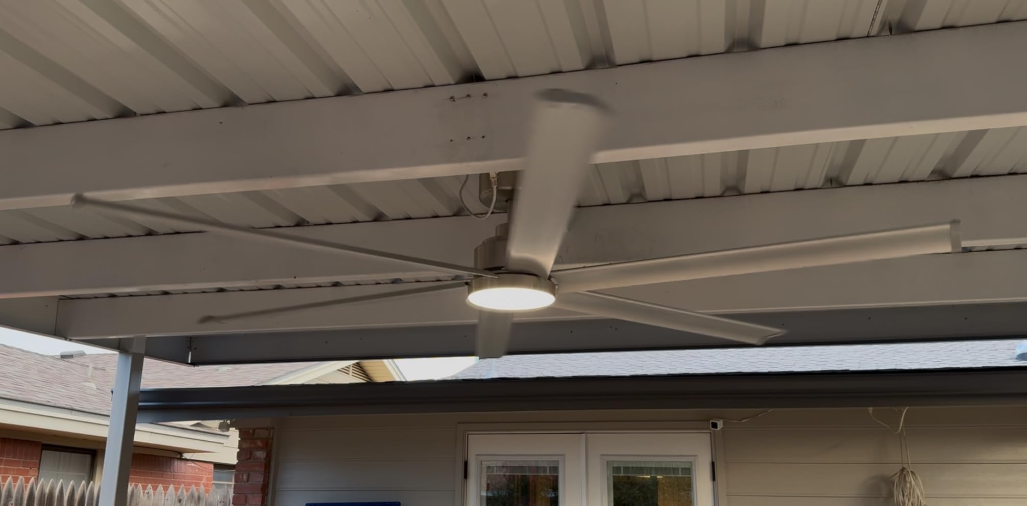 72Inch Black Smart Ceiling Fan with Light and Compatible with Alexa or APP Remote customer photo 1