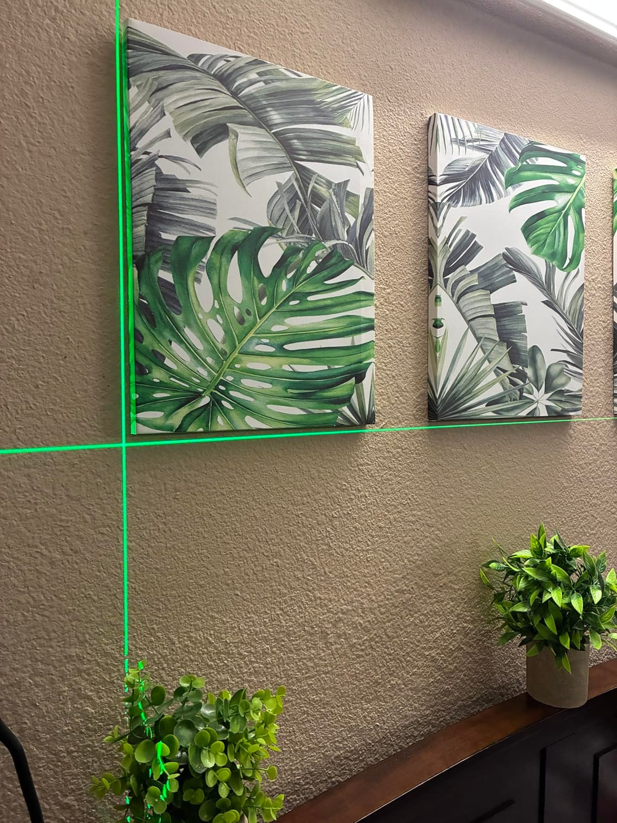 Laser Level with 50” Tripod, 360° Self Leveling Cross Line Laser Level, Green Beam Horizontal and Vertical Line leveler Tool for Hanging Pictures, Home Renovation with 4 AA Batteries & Carry Pouch customer photo 1