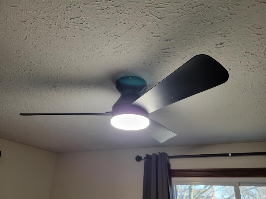 42'' Black Low Profile Ceiling Fans with Lights and Remote Control customer photo 2