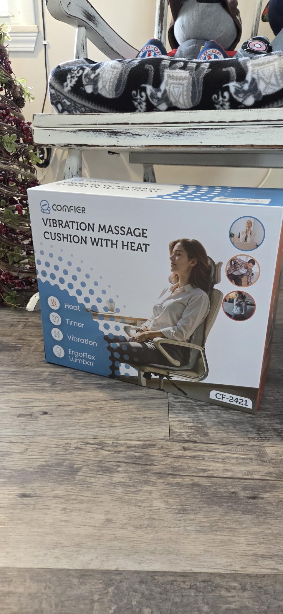 COMFIER Back Massager for Chair – Upgraded Vibration Chair Massager, Deep Tissue Back Massager for Pain Relief, Massage Chair Pad with Graphene Heating,Father Day Gifts customer photo 2