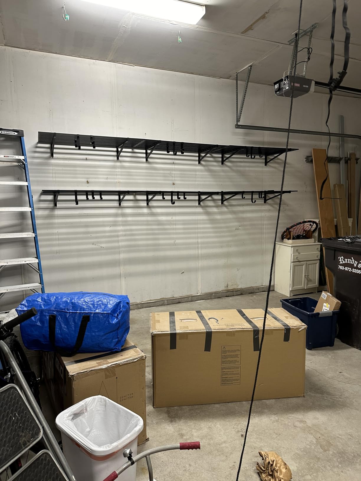 StoreYourBoard Garage Wall Shelf, 1x6 ft, Holds 500 lb, 6 Hooks, 2 Pack customer photo 2