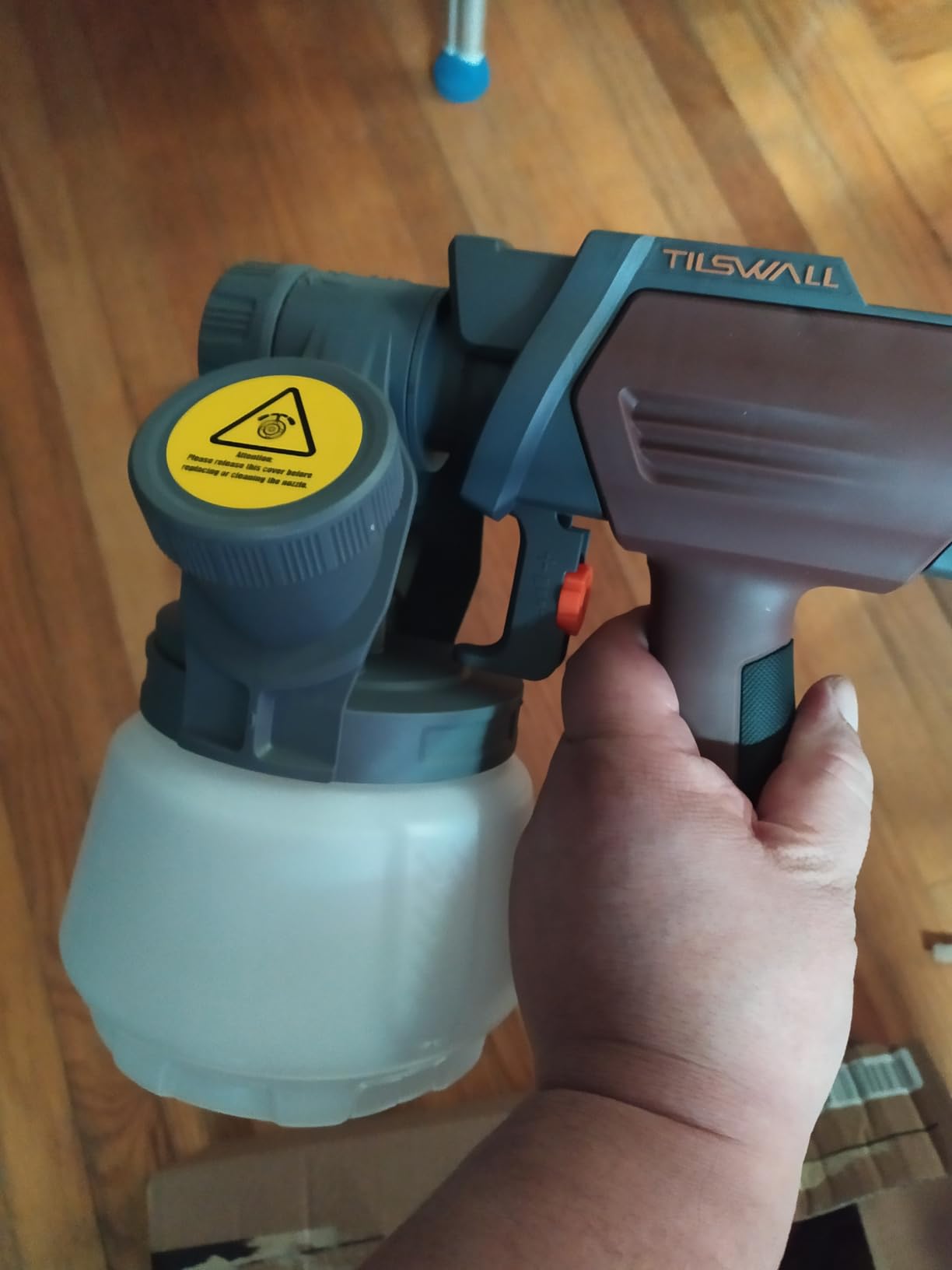 Tilswall Shark800 Paint Sprayer HVLP 800W Electric Spray Paint Gun, Blue customer photo 1