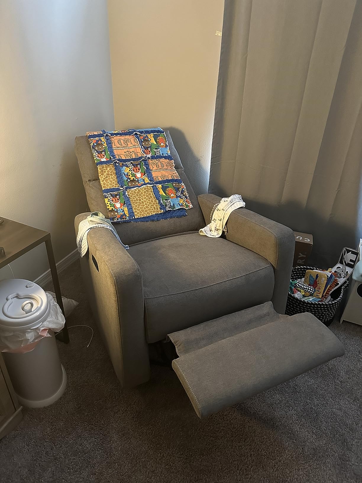 Nurture& The Glider Plus - Premium Nursery Power Recliner | Swivel Chair with Adjustable Head Support | Adjustable Lumbar Support Built in USB The Ultimate Comfort for Nursing, Relaxing (Boucle Creme) customer photo 1
