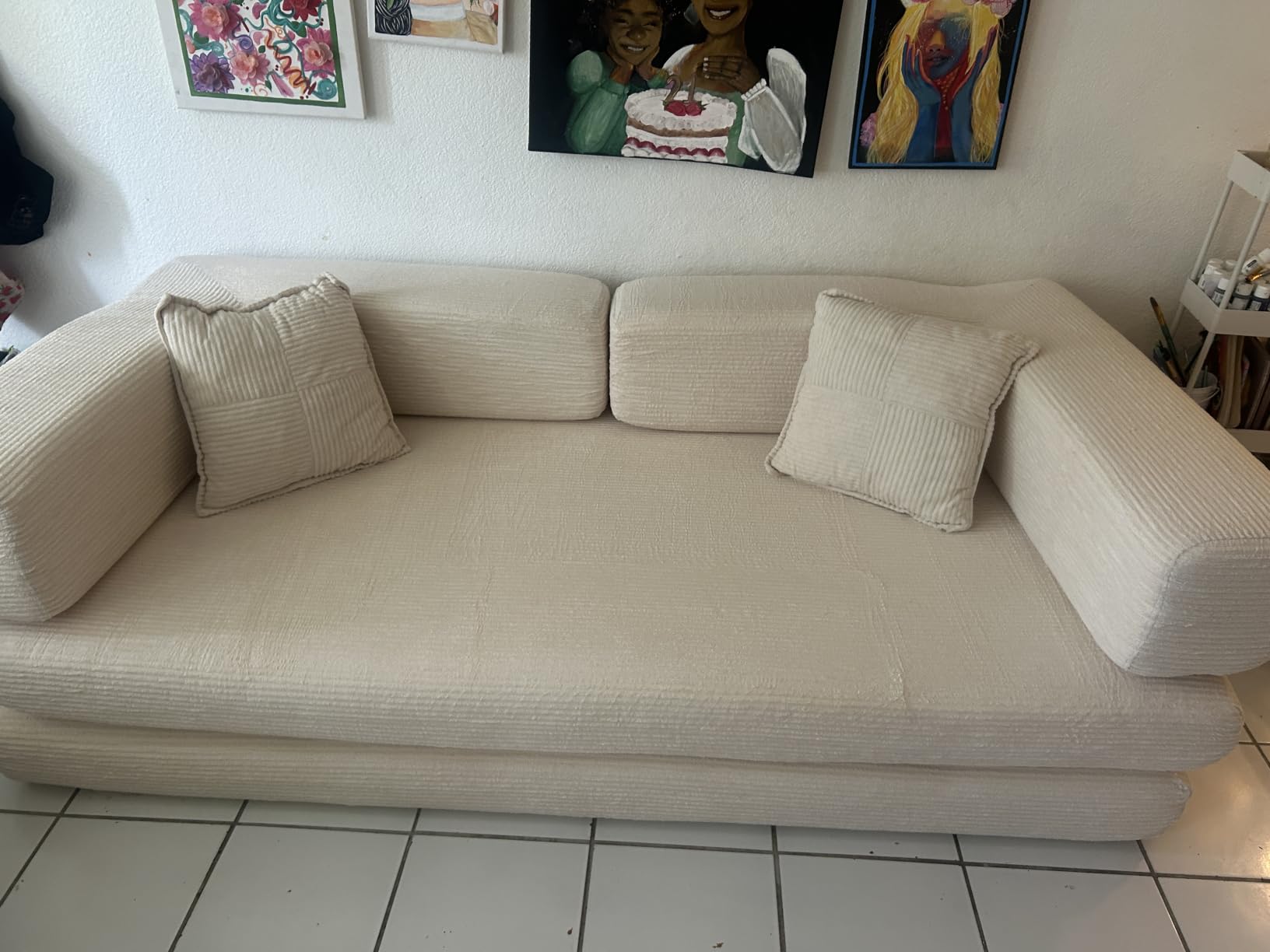 MoonSpeak 78.8'' Futon Sofa Bed, Boneless Couches for Living Room customer photo 2