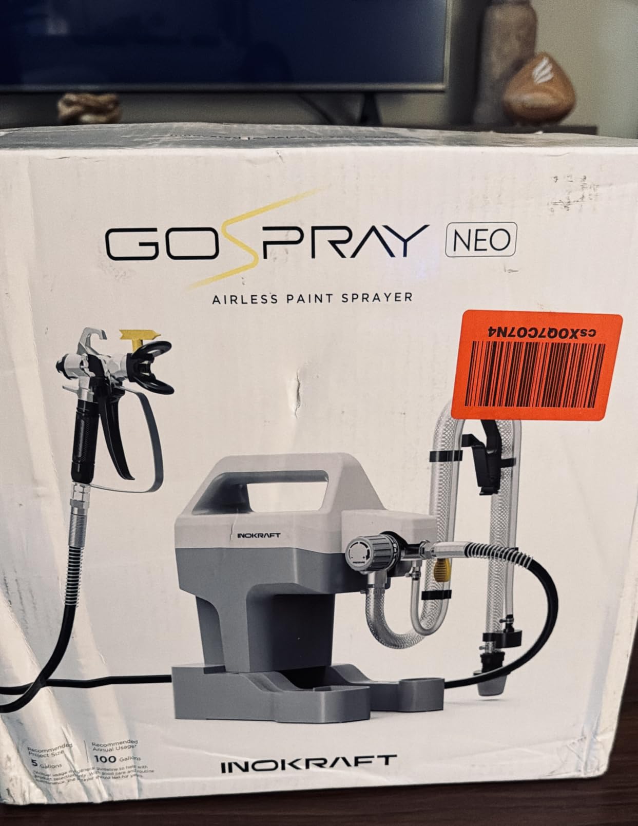 InoKraft NEO Airless Paint Sprayer Kit, 3000 PSI 0.26 GPM, Lightweight customer photo 2