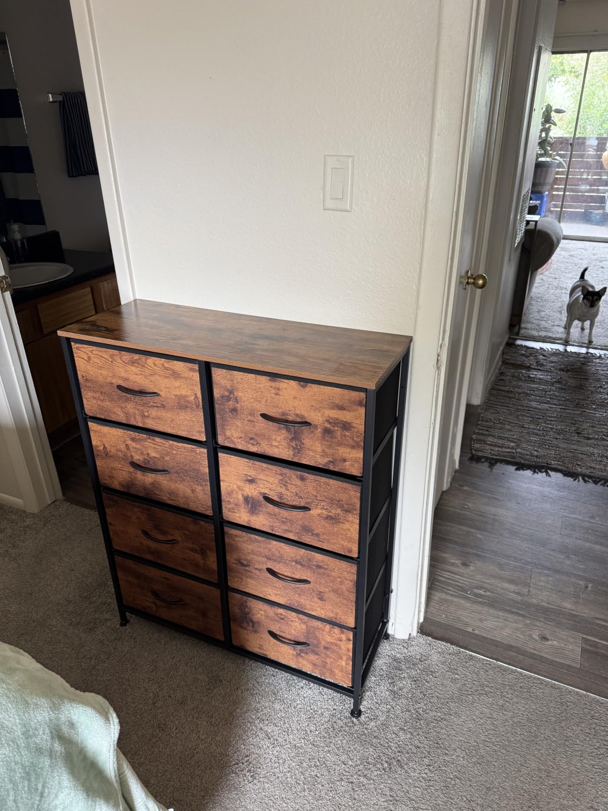 WLIVE 8 Drawer Fabric Dresser for Bedroom, Tall Storage Tower, Tie-dye customer photo 1