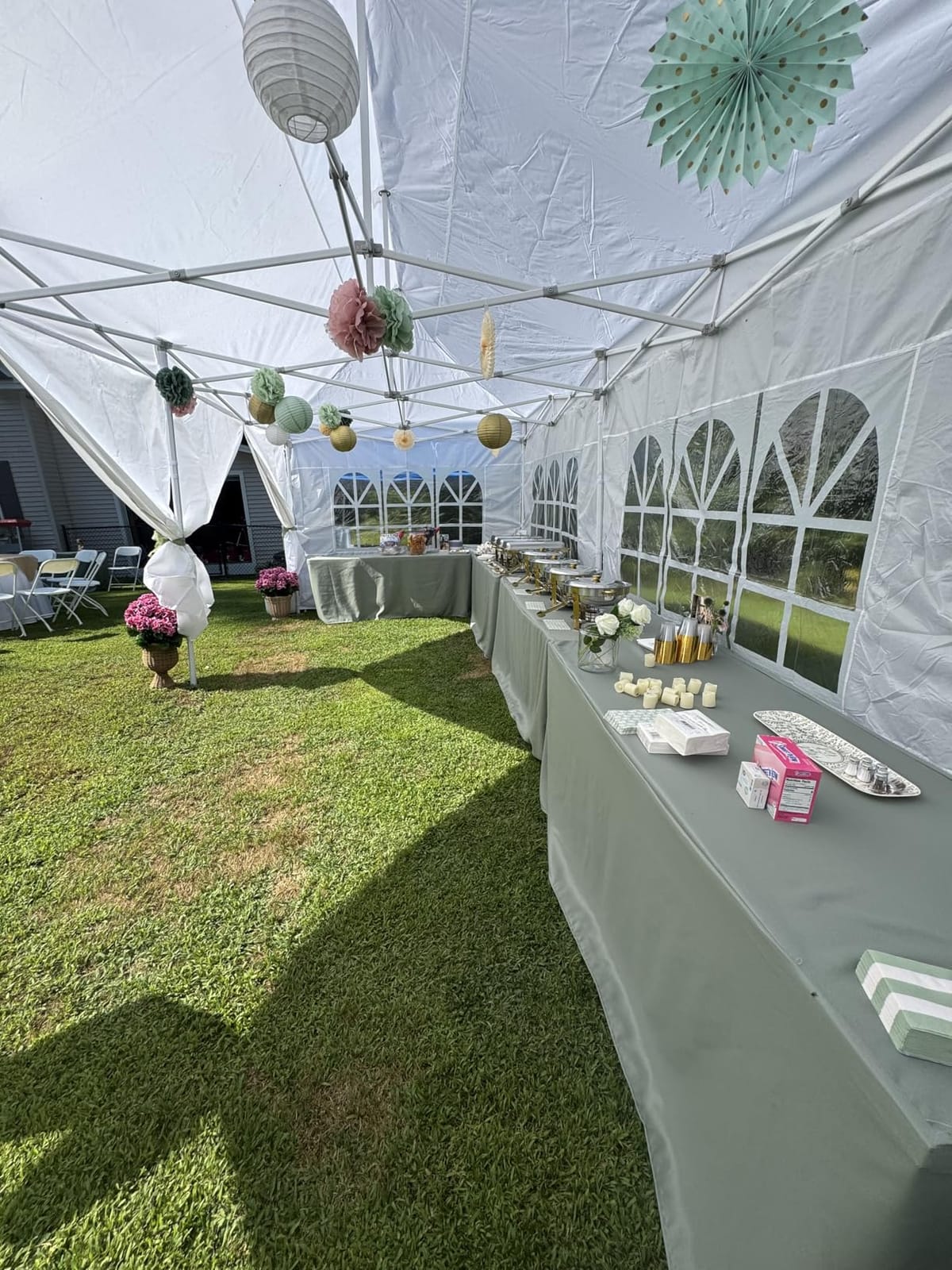 Hoteel 10x20 Heavy Duty Pop Up Canopy Tent with 6 Sidewalls, Black customer photo 1