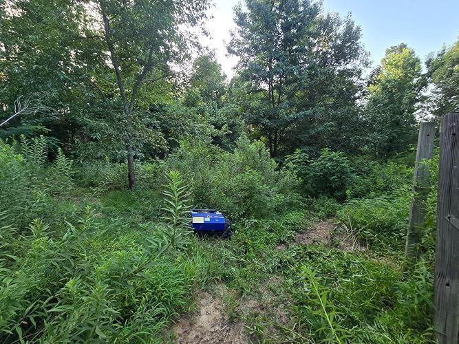 Professional Remote Control Lawn Mower with Adjustable Height & Zero Turn - Gas-Powered Crawler Track Mower for Steep Slopes (45°), Ideal for Straw and Vines (Blue, Mowing+Optional Snow Plow) customer photo 2
