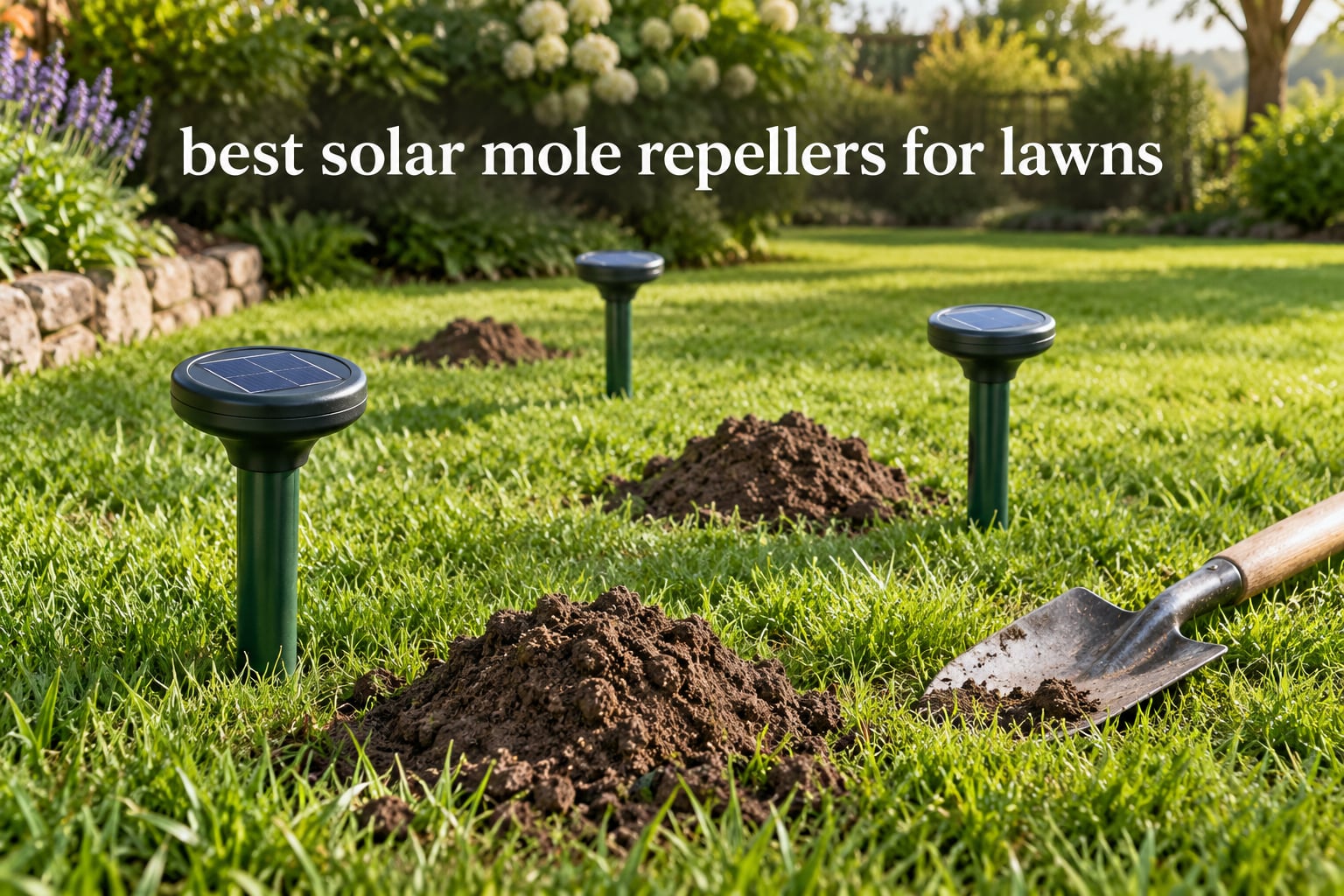 best solar mole repellers for lawns