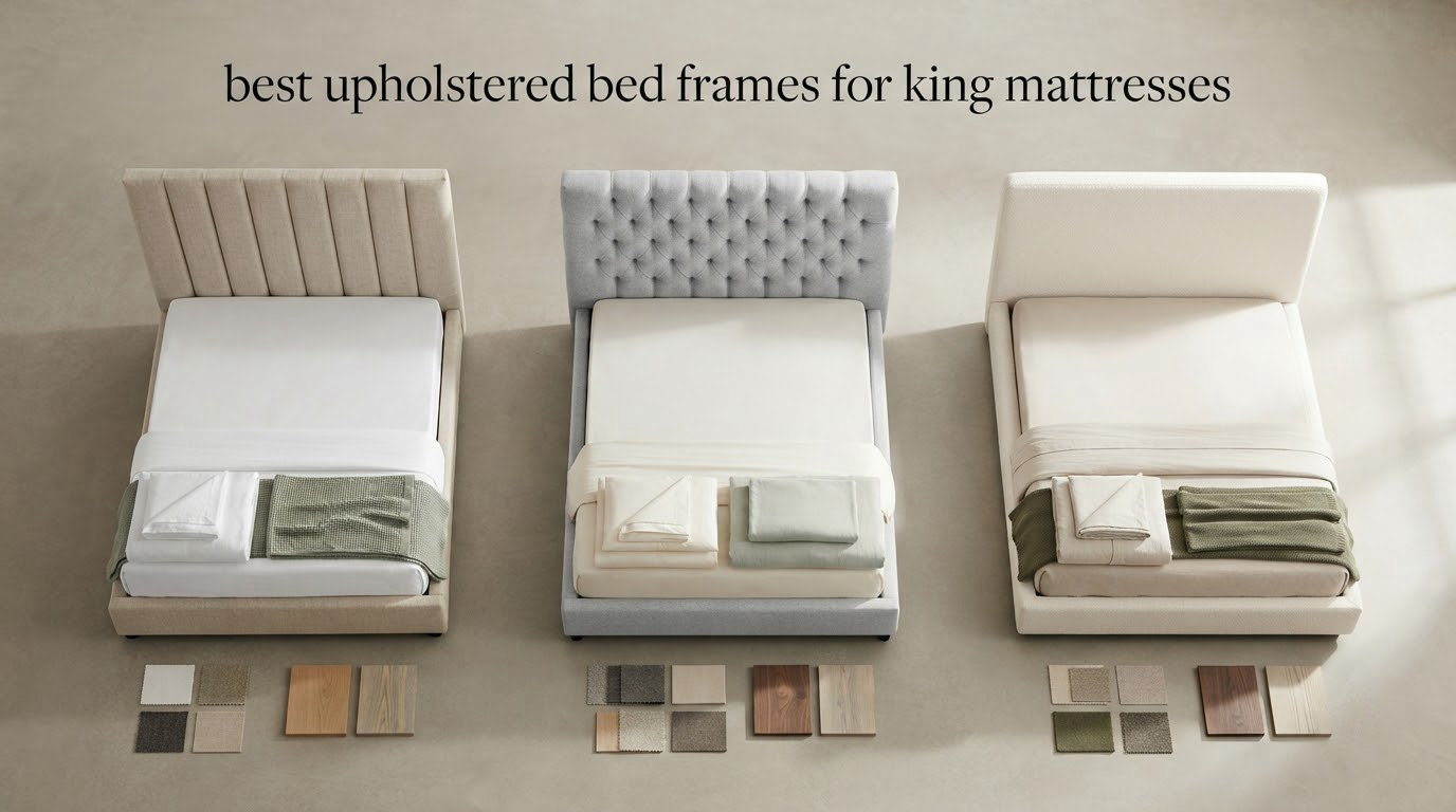 best upholstered bed frames for king mattresses