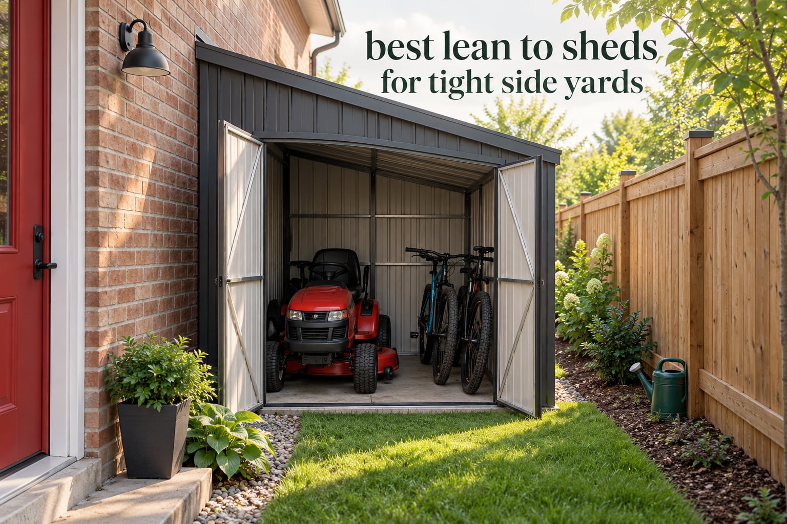 best lean to sheds for tight side yards