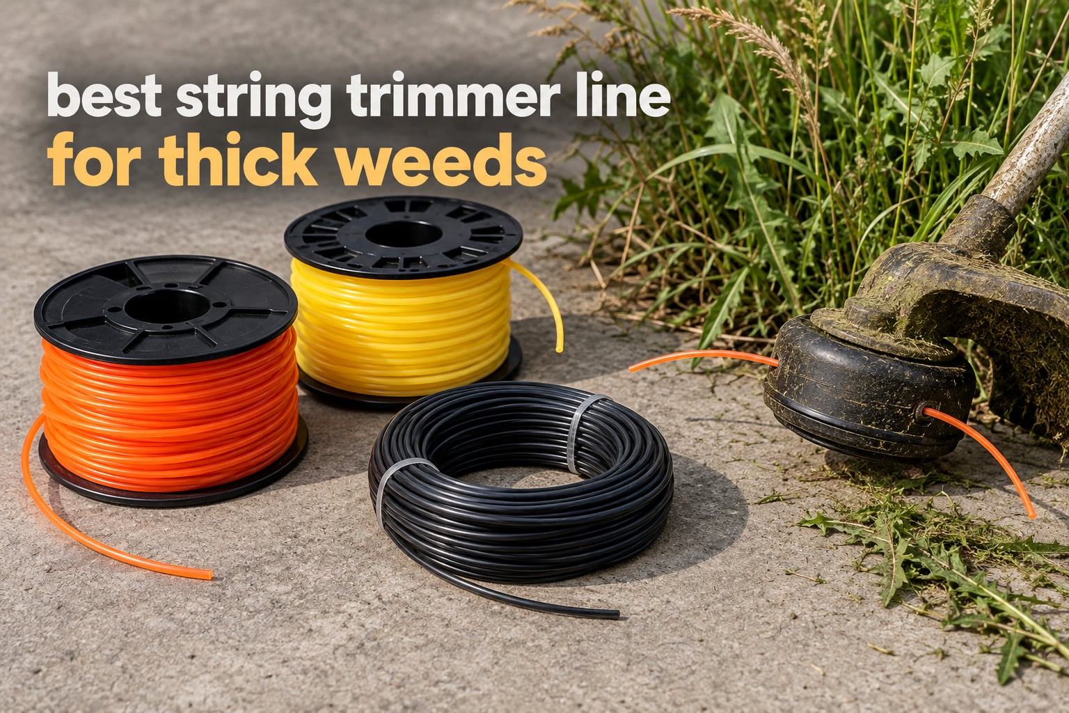 best string trimmer line for thick weeds