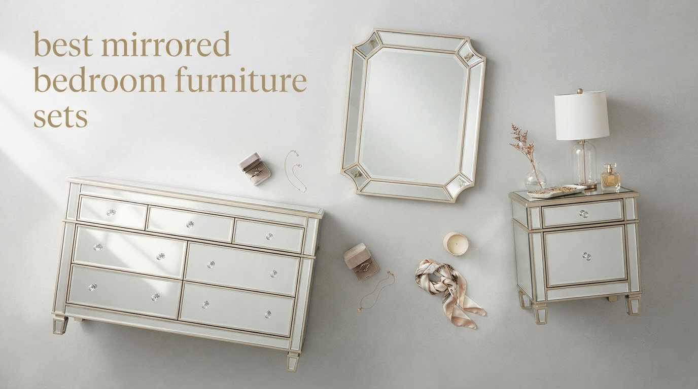 best mirrored bedroom furniture sets