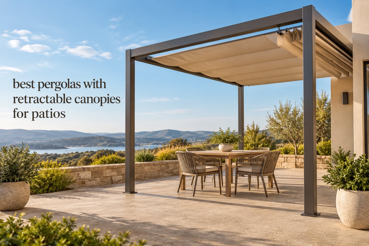 best pergolas with retractable canopies for patios