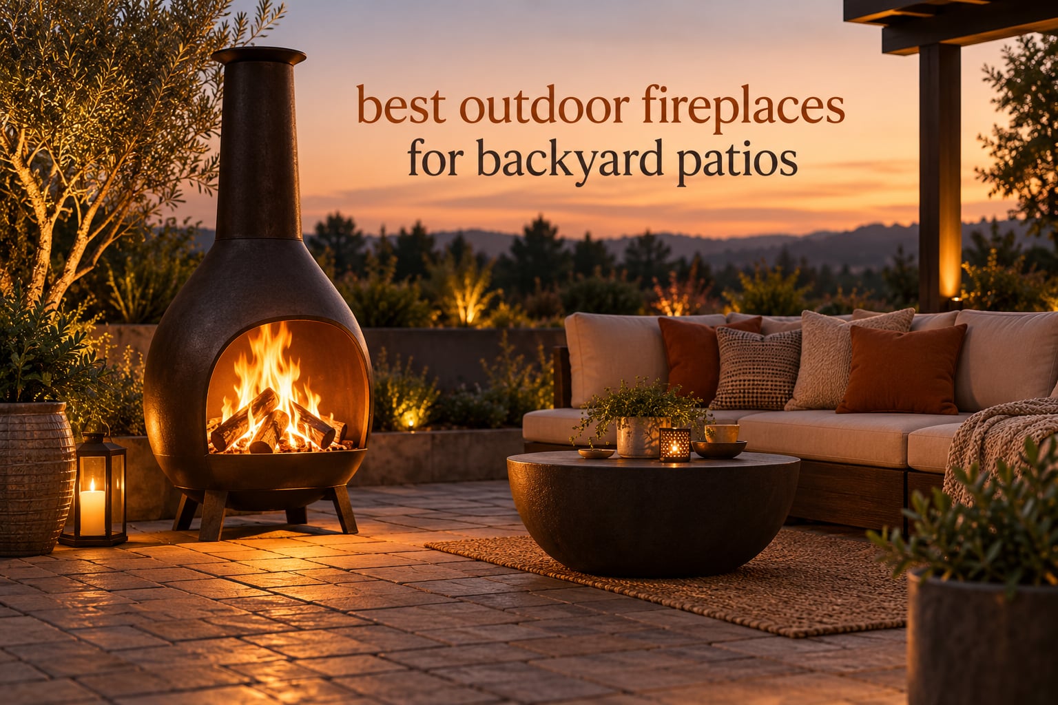 best outdoor fireplaces for backyard patios