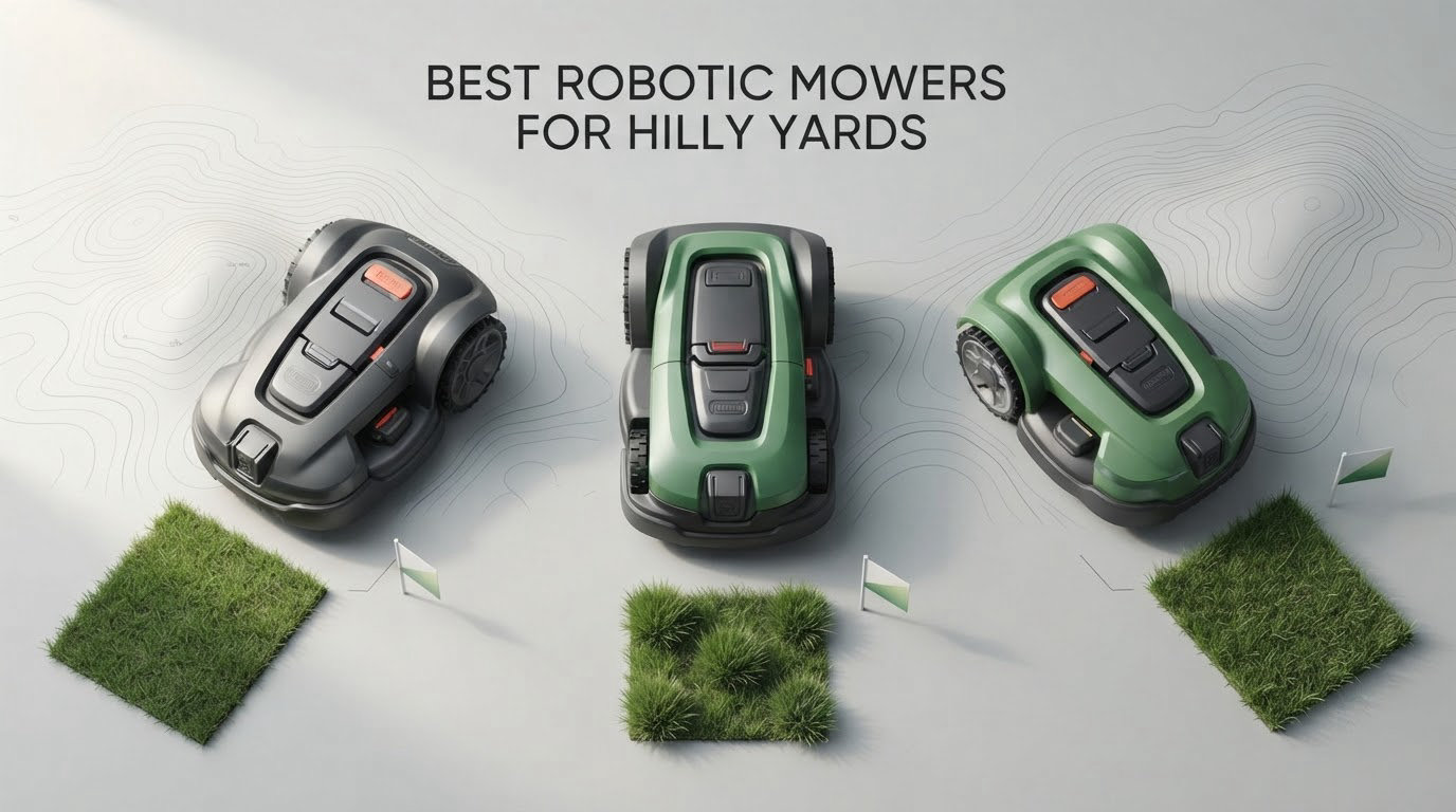 best robotic mowers for hilly yards