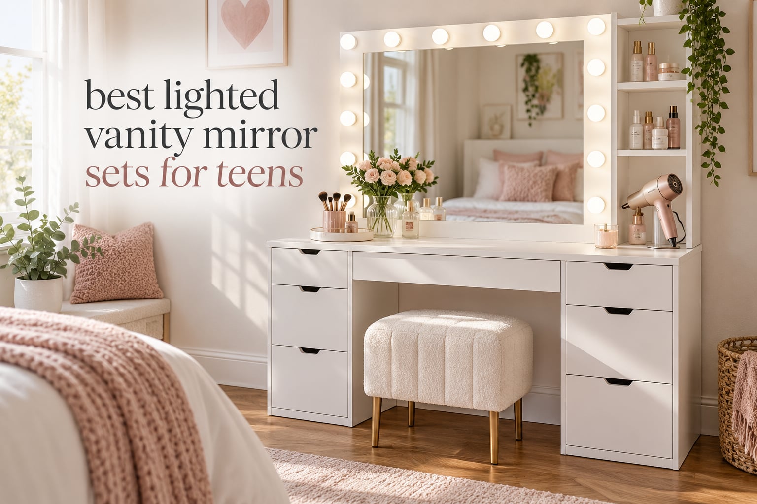 best lighted vanity mirror sets for teens