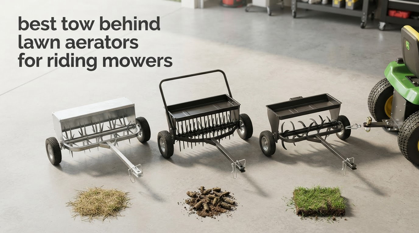 best tow behind lawn aerators for riding mowers