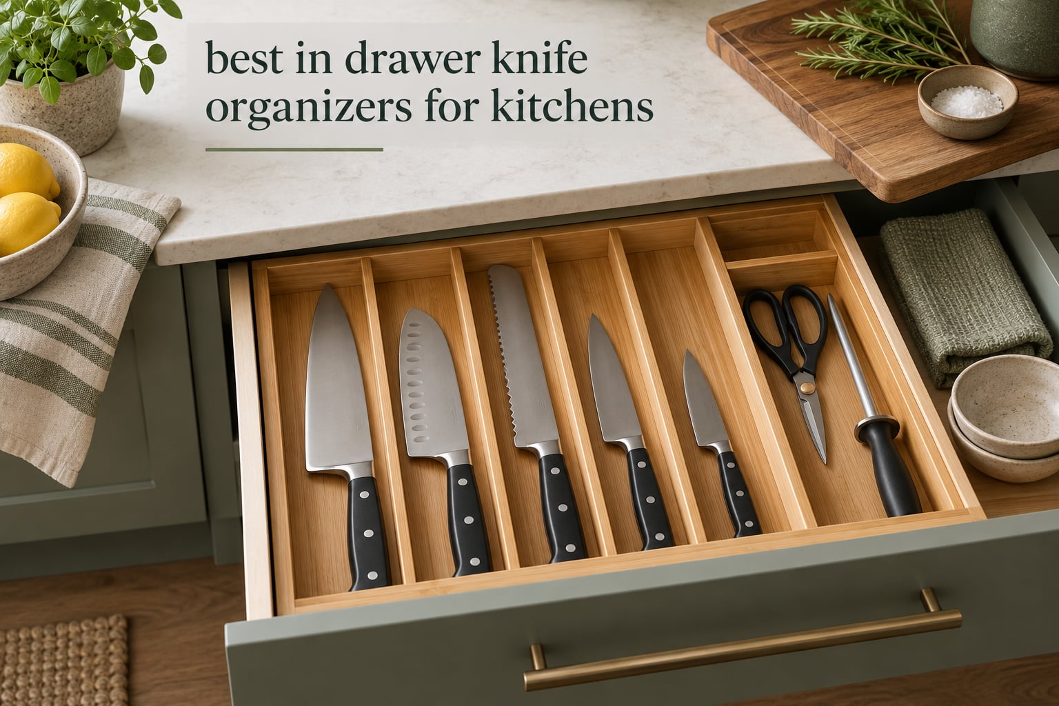 best in drawer knife organizers for kitchens
